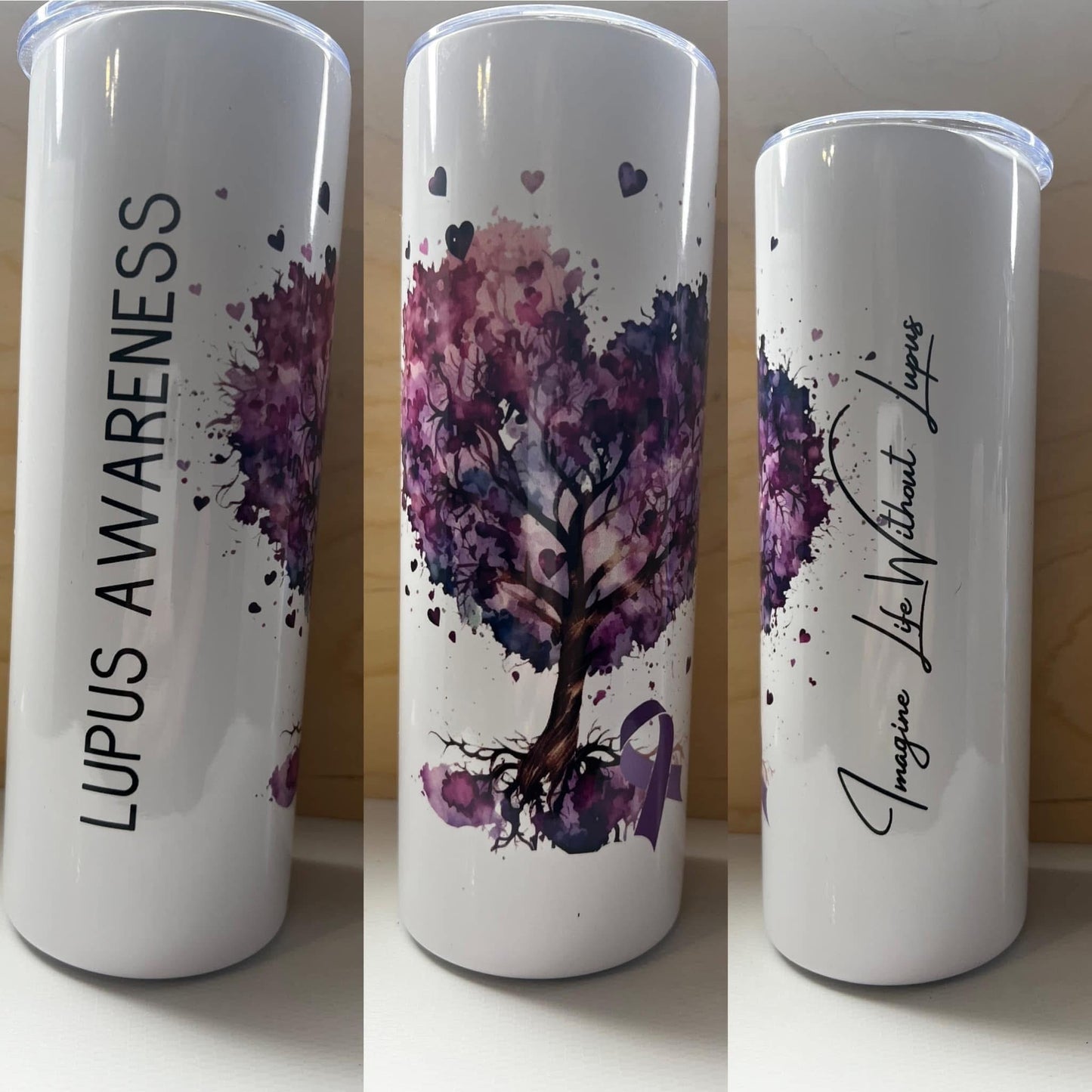 Lupus Awareness Cup 20oz With Lid And Straw