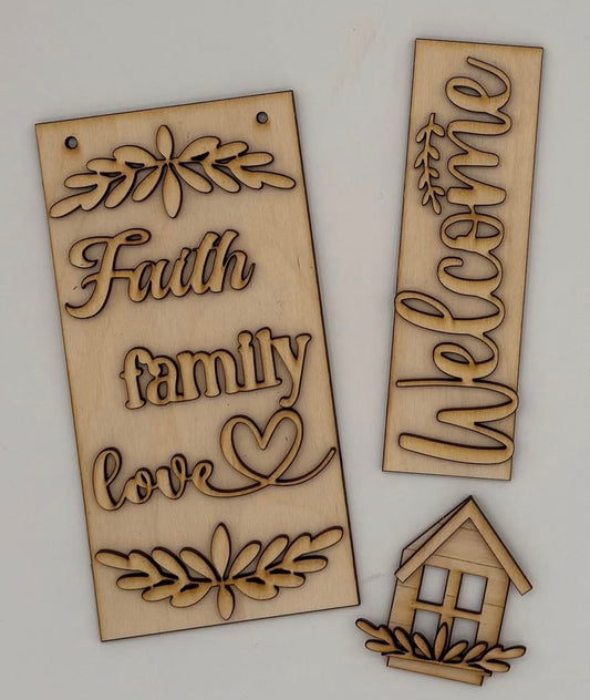 DIY Insert Kit for Post Advent Calendar- Faith, Family, Love