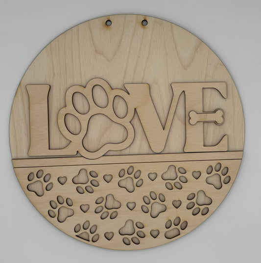 "LOVE" Paw Print DIY Kit