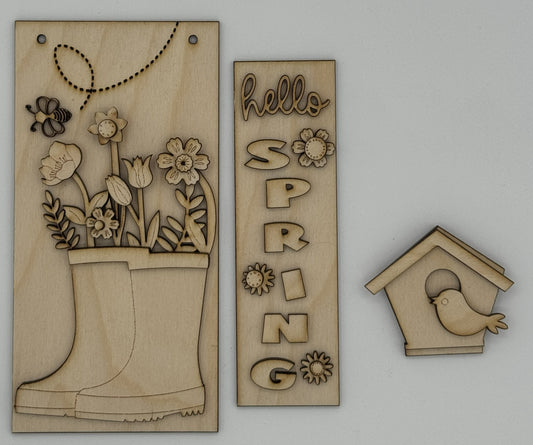 DIY Insert Kit for Post Advent Calendar- Spring Boots