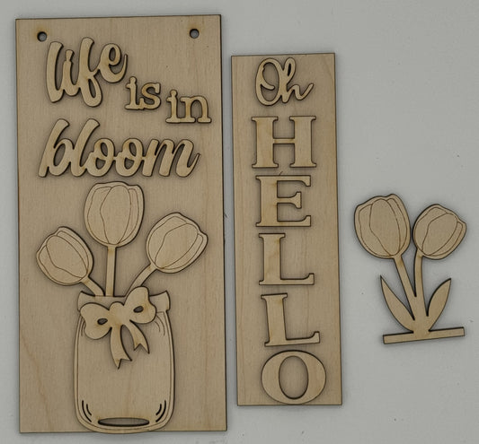 DIY Insert Kit for Post Advent Calendar- Spring Tulips