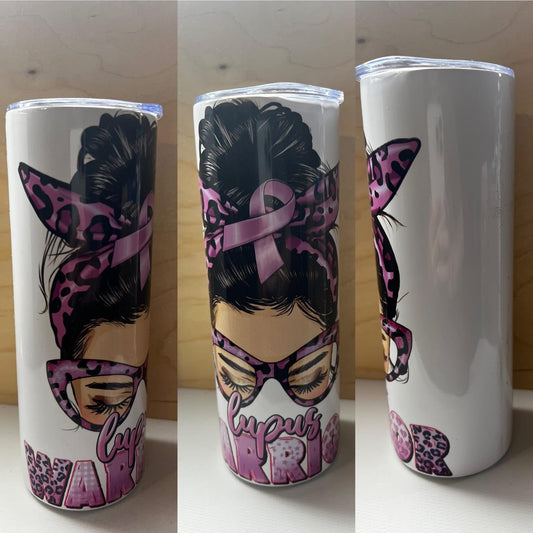 Lupus Warrior Cup 20oz With Lid And Straw
