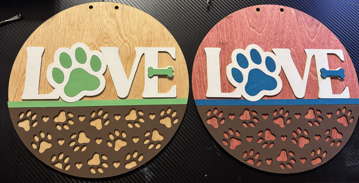 "LOVE" Paw Print DIY Kit